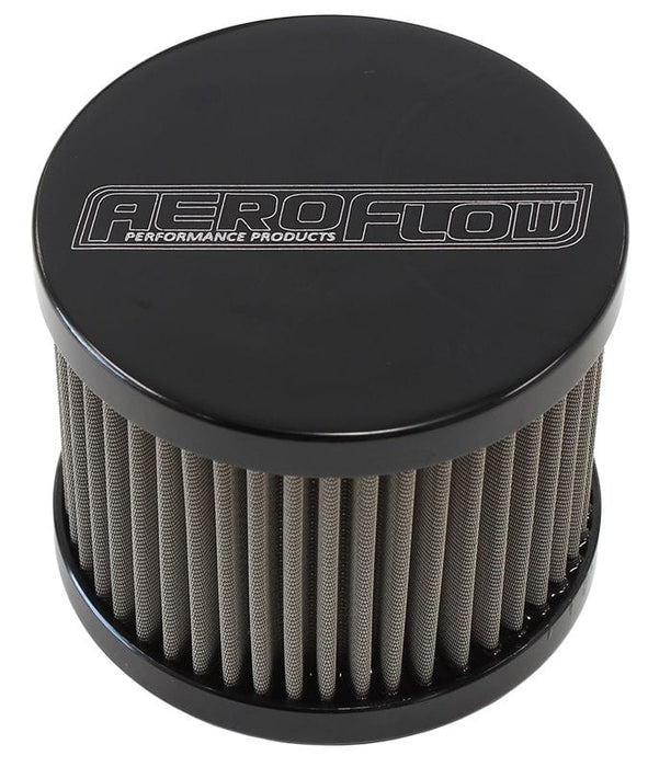 Aeroflow Performance Black Finish. Stainless Steel Billet Breather with -8AN Female Thread AF77-2002BLK Autofit