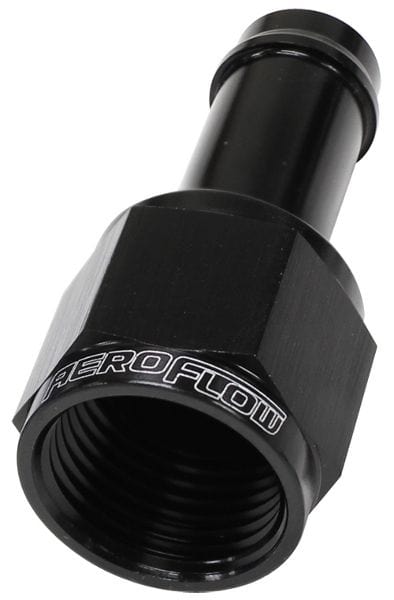 Aeroflow Performance Black Finish Straight -16AN Female to 1" (25mm) Male Barb Hose Fitting AF411-16BLK Autofit
