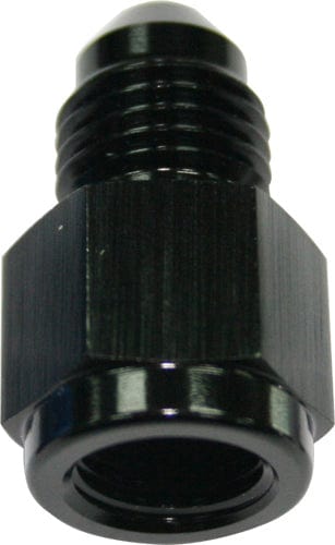 Aeroflow Performance Black Finish Straight Female NPT to Male AN Adapter 1/8" to -4AN AF370-04BLK Autofit