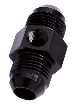Aeroflow Performance Black Finish Straight Male to Male with 1/8" Port -10AN AF141-10BLK Autofit