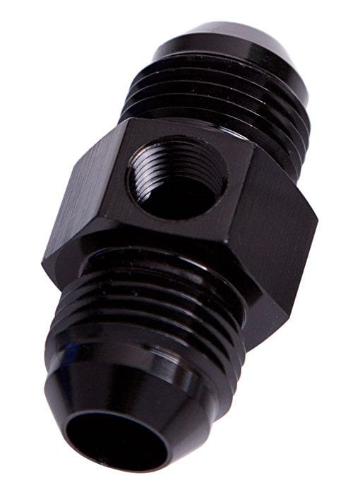 Aeroflow Performance Black Finish Straight Male to Male with 1/8" Port -4AN AF141-04BLK Autofit