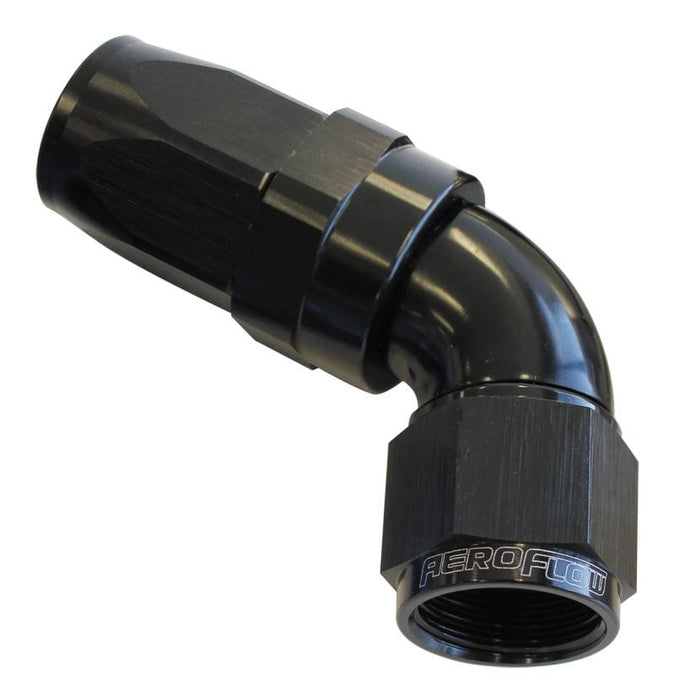 Aeroflow Performance Black Finish. Suit 100 & 450 Series Hose 150 Series Taper One-Piece Full Flow Swivel 60° Hose End -8AN AF198-08BLK Autofit