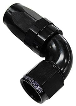 Aeroflow Performance Black Finish. Suit 100 & 450 Series Hose 150 Series Taper One-Piece Full Flow Swivel 90° Hose End -12AN AF153-12BLK Autofit