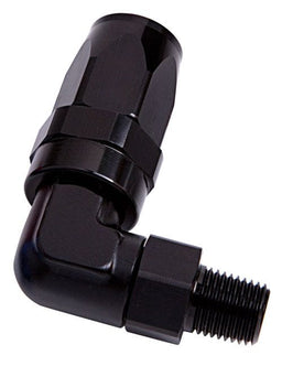 Aeroflow Performance Black Finish. Suit 100 & 450 Series Hose Male NPT Taper Swivel 90° Hose End 1/8" to -6AN AF829-06-02BLK Autofit