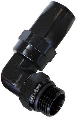 Aeroflow Performance Black Finish. Suit 100 & 450 Series Hose ORB Taper Swivel 90° Hose End -16AN to -12AN AF849-16-12BLK Autofit