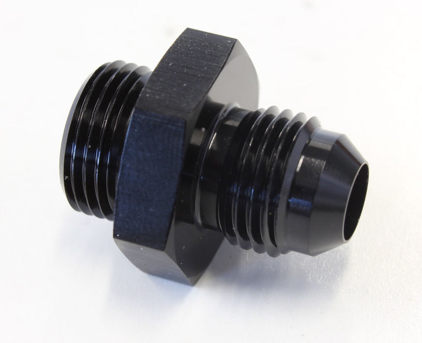 Aeroflow Performance Black Finish. Suit Carter/Edelbrock Inlet Feed Carburettor Adapter - Male 5/8"-20 to -6AN AF706-06BLK Autofit