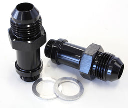 Aeroflow Performance Black Finish. Suit Demon / Holley Inlet Carburettor Adapter - Male 9/16" x 24 to -8AN AF701-08BLK Autofit
