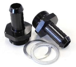 Aeroflow Performance Black Finish. Suit Holley Inlet Feed Carburettor Adapter - Male 1/2" Barb to 7/8" x 20 AF700-02BLK Autofit