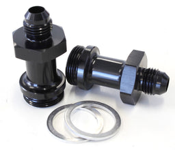 Aeroflow Performance Black Finish. Suit Holley Inlet Feed Carburettor Adapter - Male 7/8" to -6AN 1-3/4" Long AF700-06-LBLK Autofit