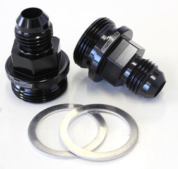 Aeroflow Performance Black Finish. Suit Holley Inlet Feed Carburettor Adapter - Male 7/8" to -6AN Short AF700-06BLK Autofit