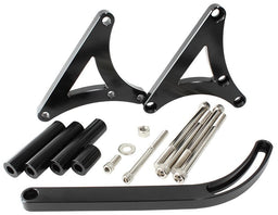 Aeroflow Performance Black Finish. Suit HQ-WB V8, passenger side Holden Mid Mount Billet Alternator Bracket AF64-4025BLK Autofit