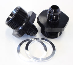 Aeroflow Performance Black Finish. Suit Quadrajet Inlet Feed Carburettor Adapter - Male -6AN to 1" x 20 AF708-06BLK Autofit