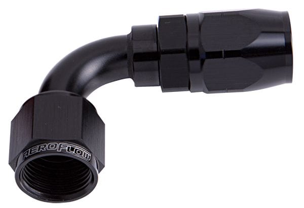 Aeroflow Performance Black Finish. Suits 100 & 450 Series Hose 500 Series Cutter Swivel 90° Hose End -16AN AF503-16BLK Autofit