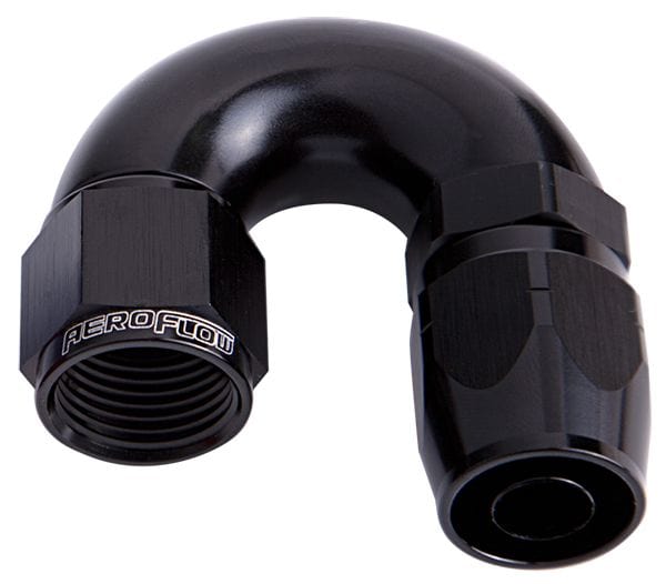 Aeroflow Performance Black Finish. Suits 100 & 450 Series Hose 550 Series Cutter One-Piece Full Flow Swivel 180° Hose End -6AN AF556-06BLK Autofit
