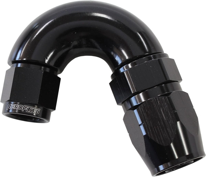 Aeroflow Performance Black Finish. Suits 100 & 450 Series Hose 550 Series Cutter Style One Piece Swivel 150° Stepped Hose End -6AN to -8 Hose A Autofit