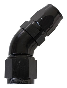 Aeroflow Performance Black Finish. Suits 100 & 450 Series Hose 550 Series Cutter Style One Piece Swivel 45° Stepped Hose End -12AN to -16 Hose Autofit