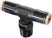 Aeroflow Performance Black Finish. Suits 120 Series Nylon Hose 120 Series 1/4" NPT to 1/4" Push to Connect Tee Fitting AF124-04BLK Autofit