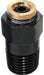 Aeroflow Performance Black Finish. Suits 120 Series Nylon Hose 120 Series Straight 1/4" NPT to 1/4" Push to Connect Fitting AF121-04BLK Autofit