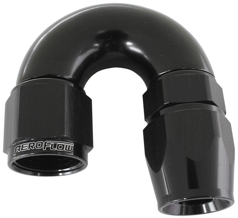 Aeroflow Performance Black Finish. Suits 200 & 250 Series Hose 570 Series PTFE 180° Hose End -8AN AF576-08DBLK Autofit