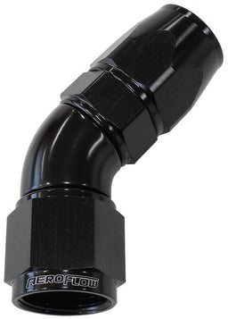 Aeroflow Performance Black Finish. Suits 200 & 250 Series Hose 570 Series PTFE 45° Hose End -8AN AF572-08DBLK Autofit
