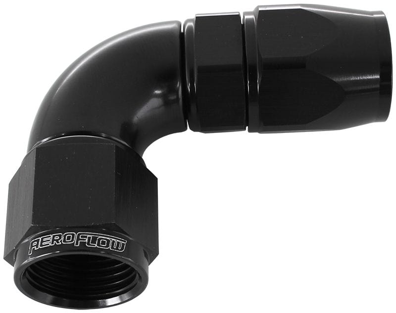 Aeroflow Performance Black Finish. Suits 200 & 250 Series Hose 570 Series PTFE 90° Hose End -6AN AF573-06DBLK Autofit