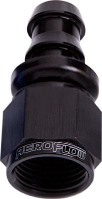 Aeroflow Performance Black Finish. Suits 400 & 500 Series Hose 400 / 510 Series Full Flow Push Lock Straight Hose End -6AN AF401-06BLK Autofit