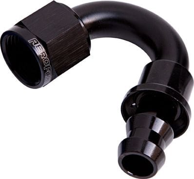 Aeroflow Performance Black Finish. Suits 400 & 500 Series Hose 400 Series Push Lock 150° Hose End -10AN AF405-10BLK Autofit