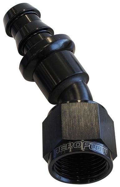 Aeroflow Performance Black Finish. Suits 400 & 500 Series Hose 400 Series Push Lock 30° Hose End -12AN AF417-12BLK Autofit