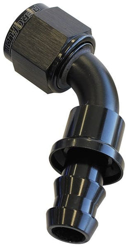 Aeroflow Performance Black Finish. Suits 400 & 500 Series Hose 400 Series Push Lock 60° Hose End -8AN AF418-08BLK Autofit