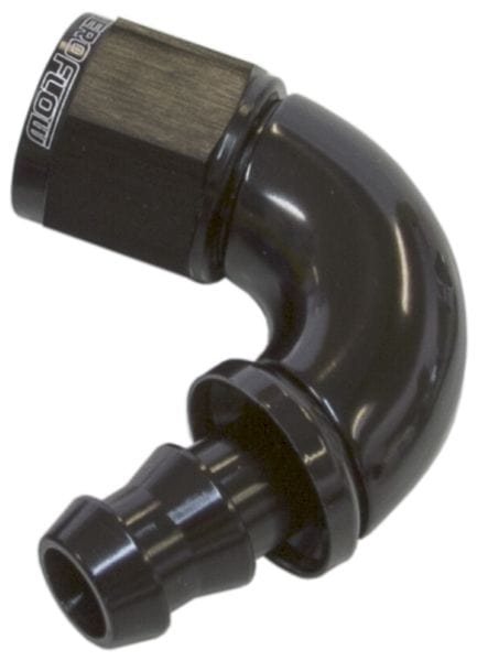 Aeroflow Performance Black Finish. Suits 400 & 500 Series Hose 510 Series Full Flow Tight Radius Push Lock 120° Hose End -8AN AF514-08BLK Autofit