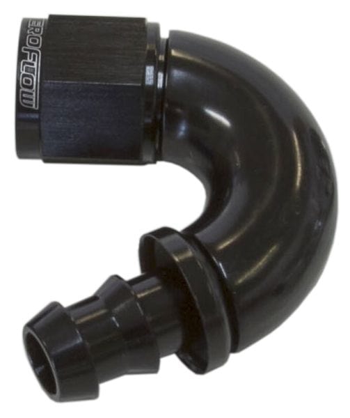 Aeroflow Performance Black Finish. Suits 400 & 500 Series Hose 510 Series Full Flow Tight Radius Push Lock 150° Hose End -10AN AF515-10BLK Autofit