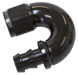 Aeroflow Performance Black Finish. Suits 400 & 500 Series Hose 510 Series Full Flow Tight Radius Push Lock 180° Hose End -8AN AF516-08BLK Autofit