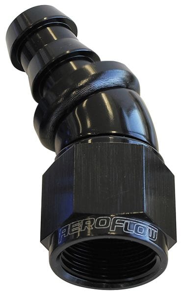 Aeroflow Performance Black Finish. Suits 400 & 500 Series Hose 510 Series Full Flow Tight Radius Push Lock 30° Hose End -10AN AF517-10BLK Autofit