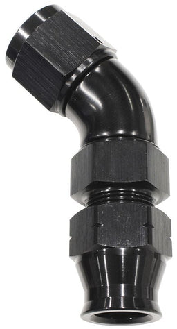 Aeroflow Performance Black Finish. Suits Aeroflow, Moroso & Russell Tubing 45° Tube to Female AN Adapter 5/16" to -6AN AF129-05BLK Autofit