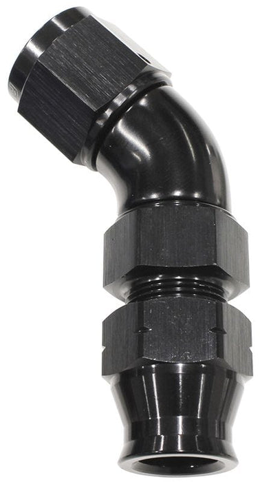 Aeroflow Performance Black Finish. Suits Aeroflow, Moroso & Russell Tubing 45° Tube to Female AN Adapter 5/8" to -10AN AF129-10BLK Autofit