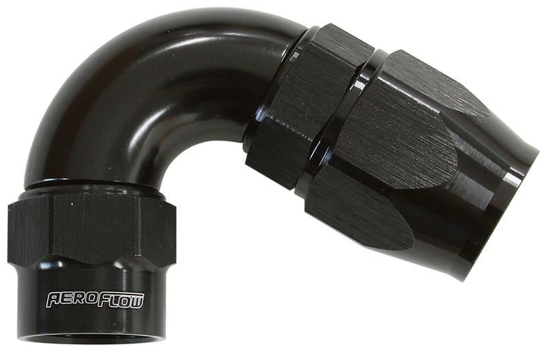 Aeroflow Performance Black Finish. Suits Kryptalon® Series Hose Kryptalon® Series Heavy Duty One Piece Swivel 120° Hose End -12AN AF7054-12 Autofit