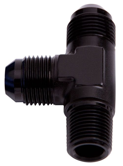 Aeroflow Performance Black Finish Tee with NPT On Run 1/8" to -3AN AF826-03BLK Autofit