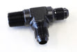 Aeroflow Performance Black Finish Tee with NPT On Run 3/8" to -6AN AF826-06-06BLK Autofit