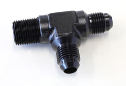 Aeroflow Performance Black Finish Tee with NPT On Run 3/8" to -6AN AF826-06-06BLK Autofit