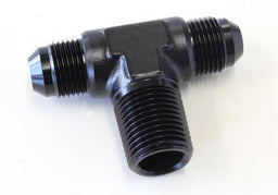 Aeroflow Performance Black Finish Tee with NPT On Side 1/2" to -8AN AF825-08-08BLK Autofit