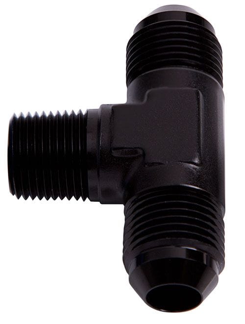 Aeroflow Performance Black Finish Tee with NPT On Side 3/4" to -12AN AF825-12BLK Autofit