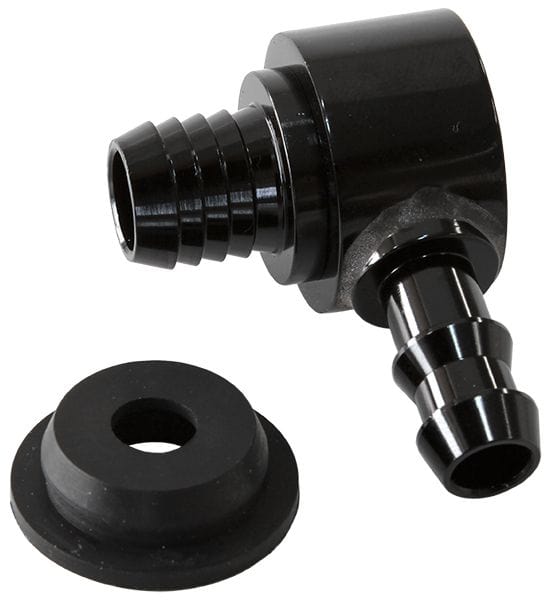 Aeroflow Performance Black Finish. Universal Billet Brake Booster Valve with 3/8" Barb AF350-01BLK Autofit