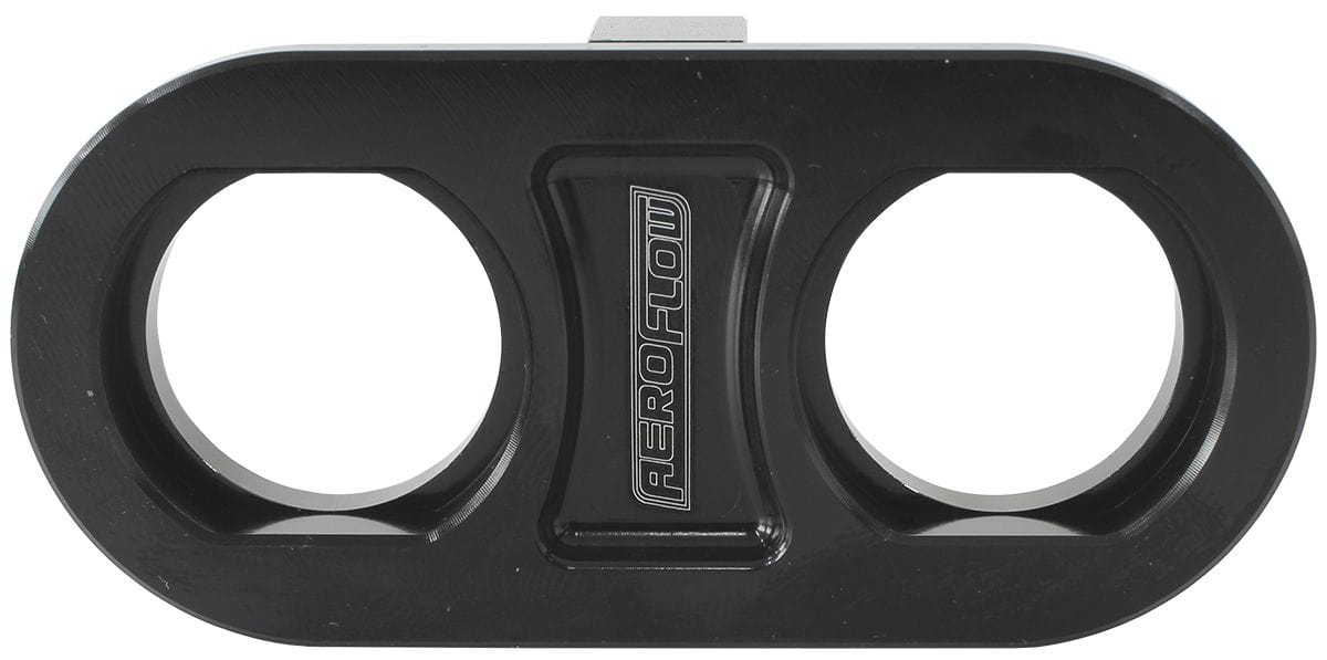 Aeroflow Performance Black Finish Universal Modular 2-Port Billet Bulkhead Plate AF88-2006BLK Autofit