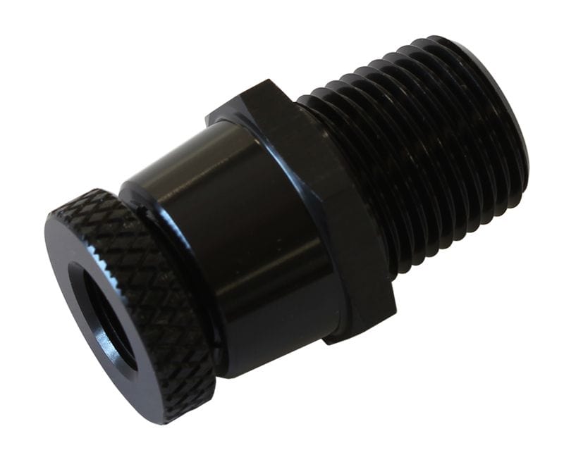 Aeroflow Performance Black Finish With 1/8" NPT Female Thread For Remote Draining Universal Drain Valve 3/8" NPT AF615-01BLK Autofit