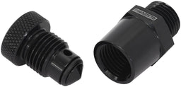Aeroflow Performance Black Finish With 1/8" NPT Female Thread For Remote Draining Universal Drain Valve -6 ORB AF615-02BLK Autofit