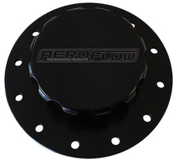 Aeroflow Performance Black Finish With Bolts & Gasket. Screw-On Billet Fuel Cell Cap Assembly AF85-2002BLK Autofit