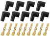 Aeroflow Performance Black, set of 9 Xpro Silicone 90° Socket Style Distributor/Coil Boots & Terminals AF4030-8851 Autofit