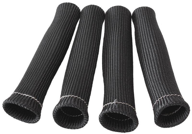 Aeroflow Performance Black slip on design, withstands 500°F direct heat & 2000°F radiant h Spark Plug Boot Protector - 150mm Length AF91-6050 Autofit