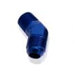 Aeroflow Performance Blue 45° NPT to Male Flare Adapter 1/8" to -6AN AF823-06-02 Autofit