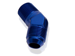 Aeroflow Performance Blue 45° NPT to Male Flare Adapter 3/8" to -6AN AF823-06-06 Autofit